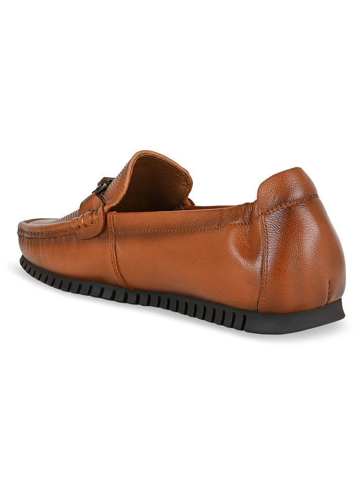 Imperio By Regal Tan Men Leather Comfort Loafers