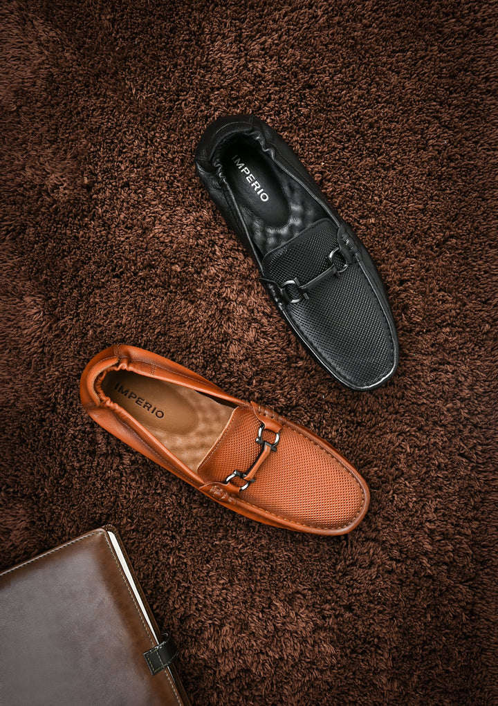 Imperio By Regal Tan Men Leather Comfort Loafers
