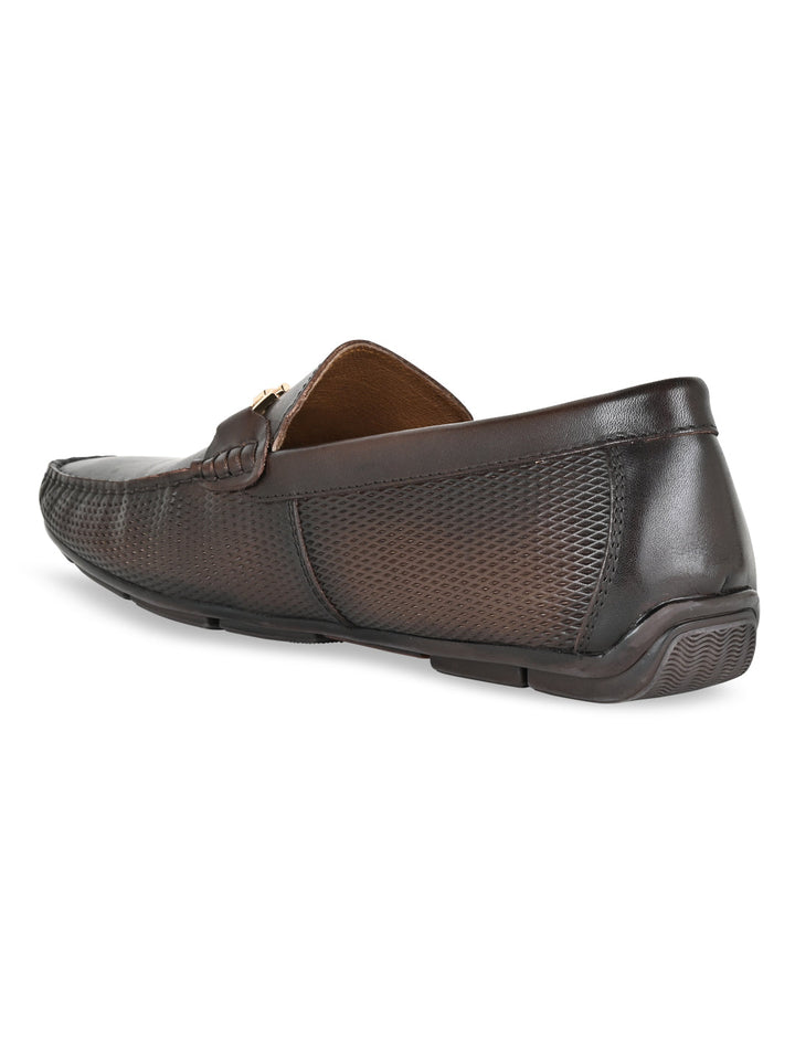 Imperio By Regal Coffee Men Casual Leather Loafers