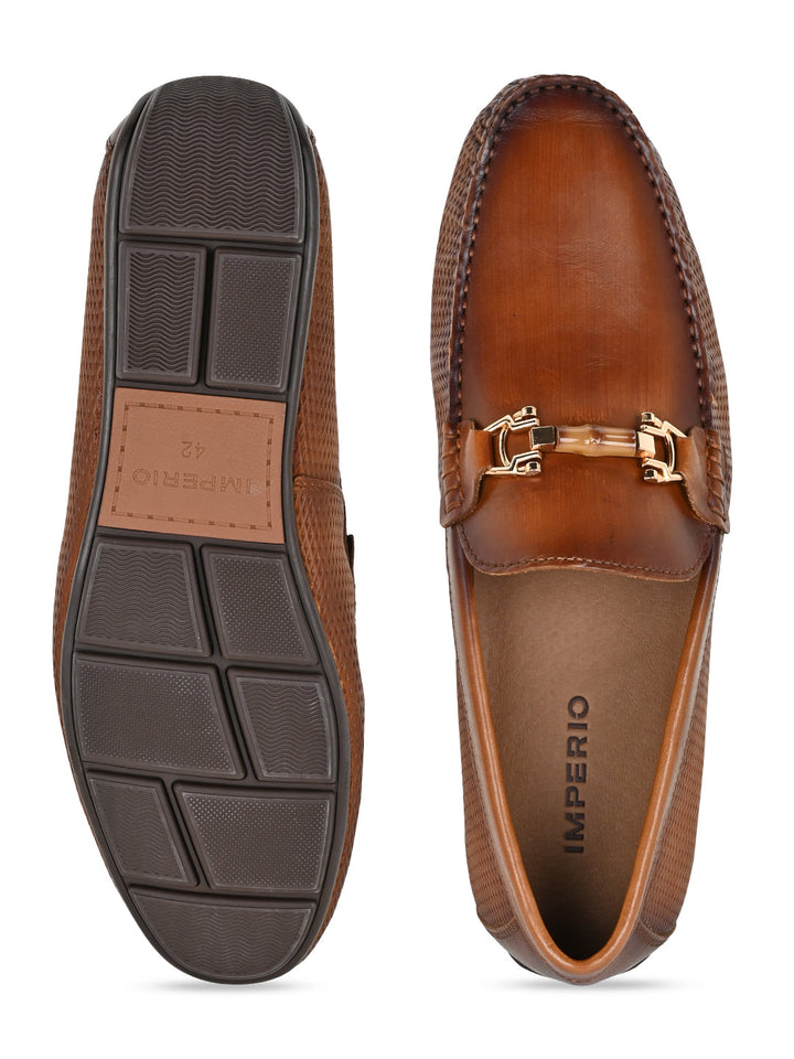 Imperio By Regal Tan Men Casual Leather Loafers