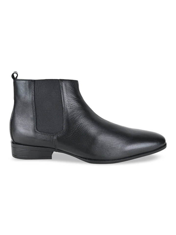 Regal Black Men Leather Boots