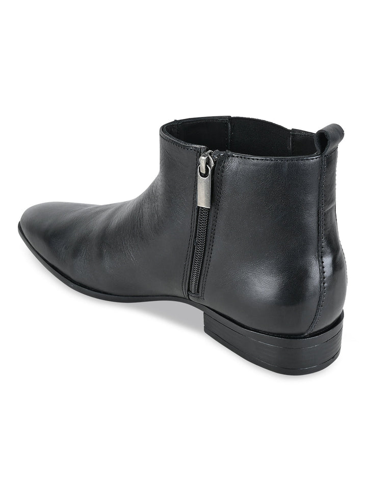 Regal Black Men Leather Boots