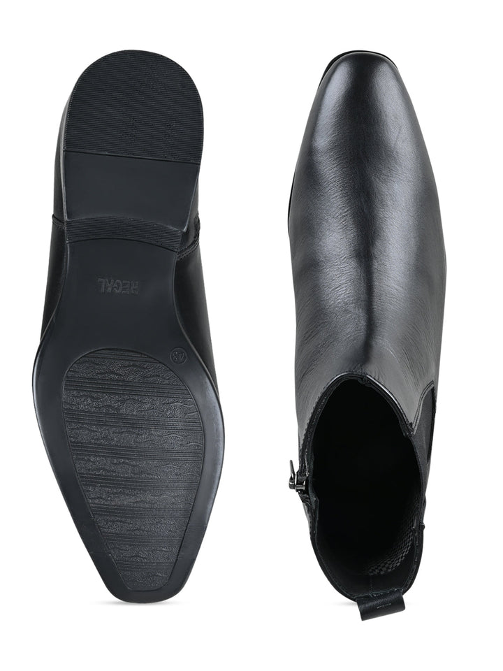 Regal Black Men Leather Boots