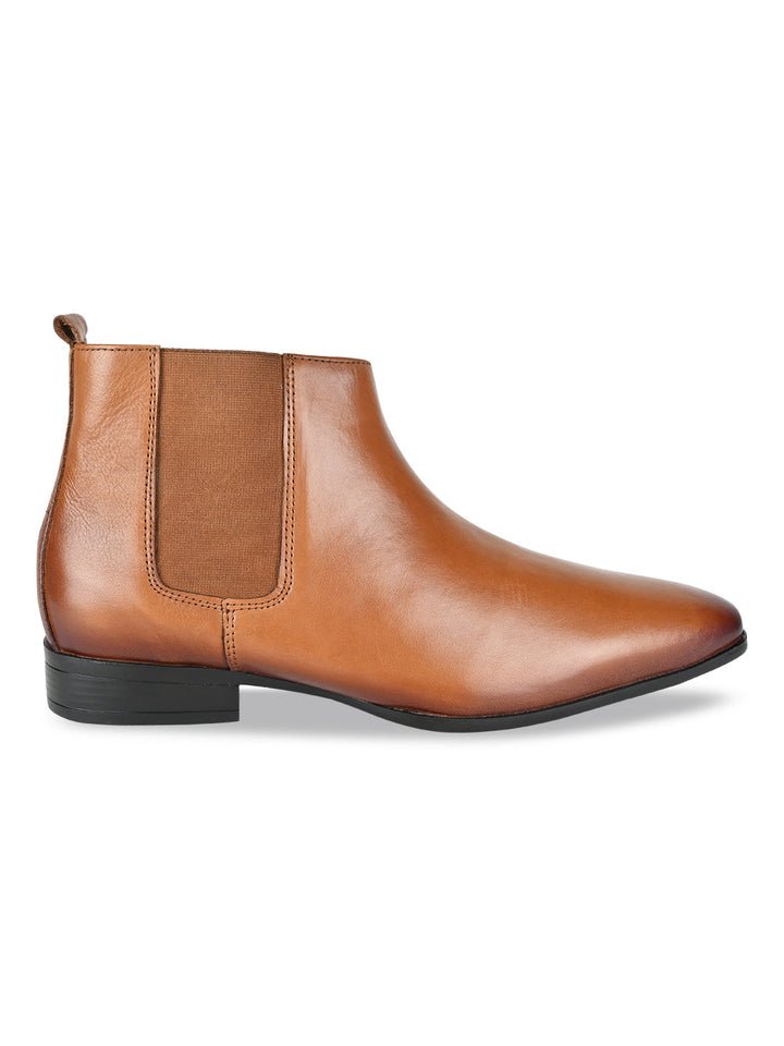 Regal Tan Men Leather Boots