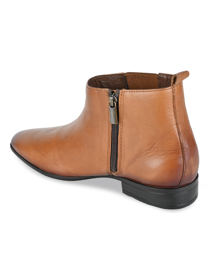 Regal Tan Men Leather Boots