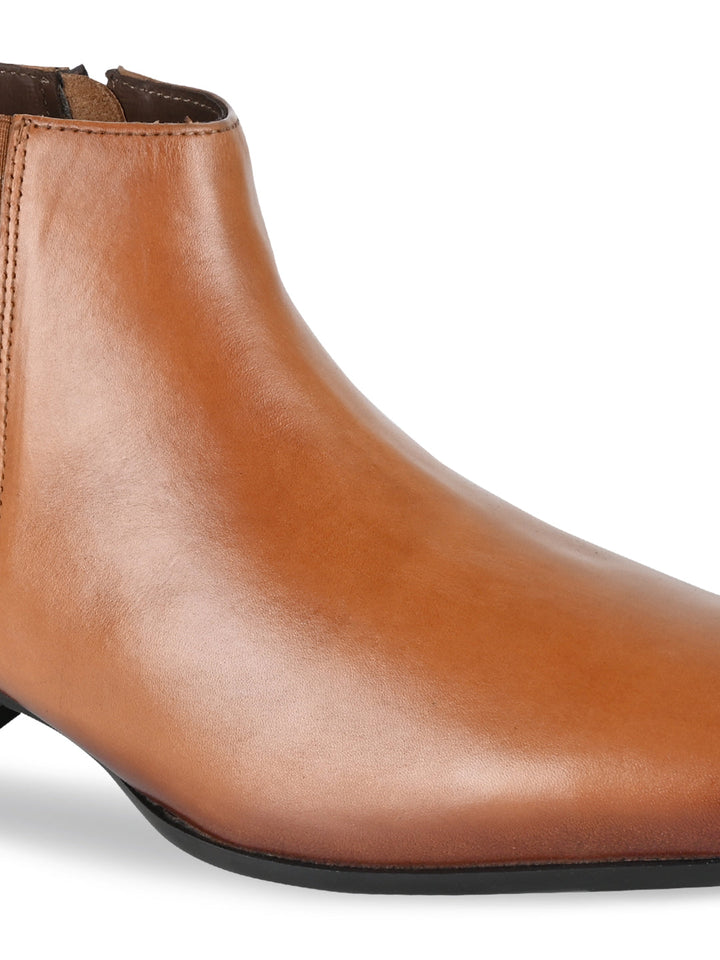 Regal Tan Men Leather Boots