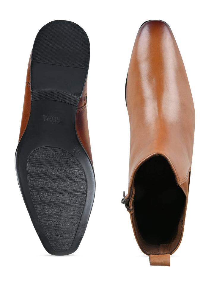 Regal Tan Men Leather Boots