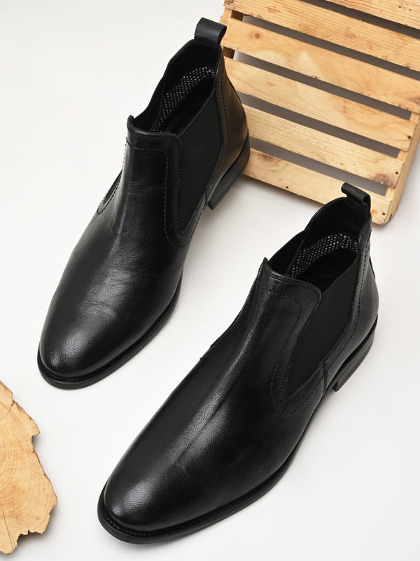 Regal Black Mens Chelsea Leather Boots