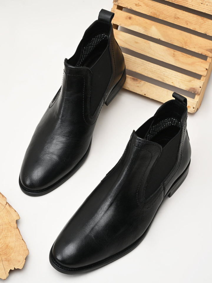 Regal Black Mens Chelsea Leather Boots
