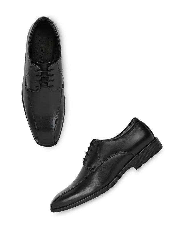 Regal Black Men Basic Leather Lace Ups