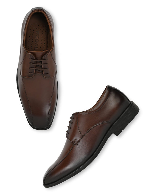 Regal Brown Men Basic Leather Lace Ups