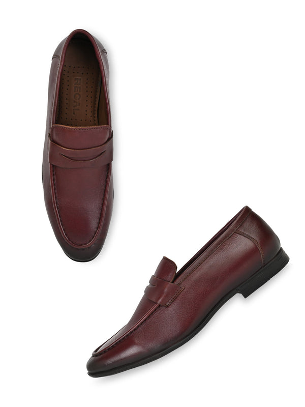 Regal Bordo Men Leather Slip Ons