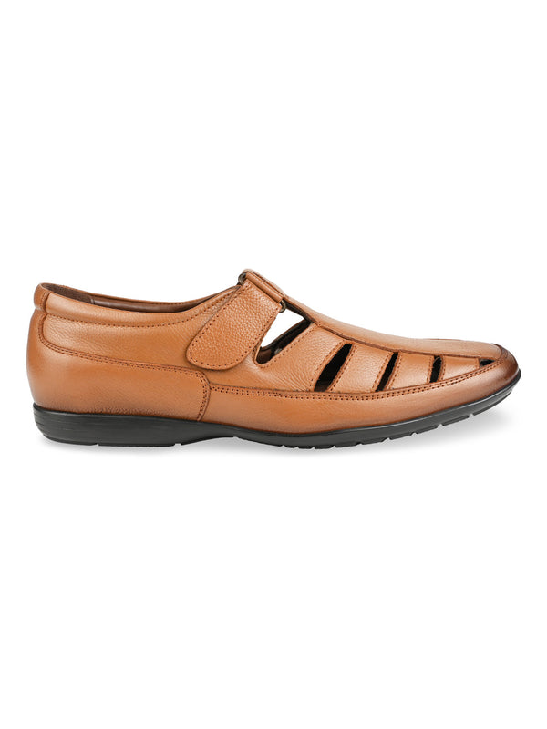 Regal Tan Men Leather Sandals